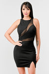 VESTIDO MINI TRANSPARENTE DE NYLON SÚPER ESTRÉSTICO DE LUJO