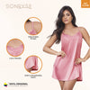 SONRYSE 378 | SATIN DRESS SILK ROBES FOR WOMEN WITH LACE DETAILS