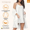 SONRYSE 378 | SATIN DRESS SILK ROBES FOR WOMEN WITH LACE DETAILS